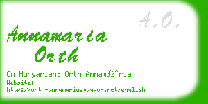 annamaria orth business card